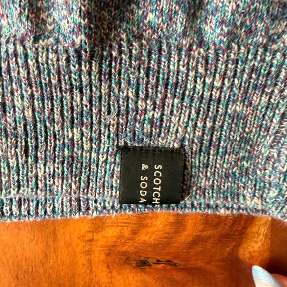 Scotch & Soda Men's Teal/Purple Crewneck Sweater Size M - Picture 5 of 7